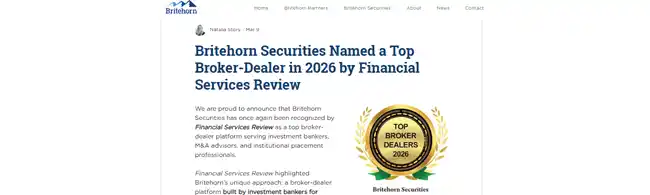 Britehorn Securities recognition