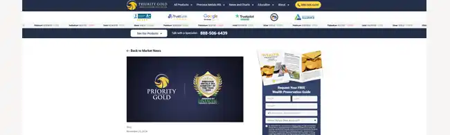 Priority Gold recognition